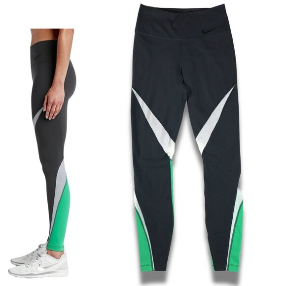 NIKE LEGENDARY Fabric Twist Veneer TRAINING TIGHTS XS - Picture 1 of 8